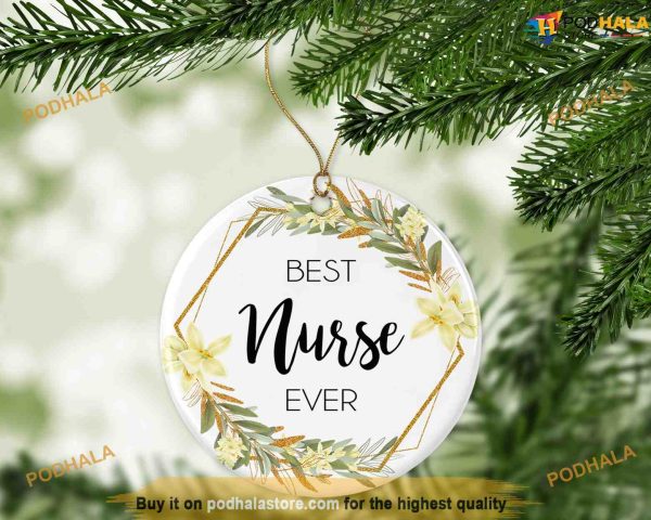 Best Nurse Christmas Ornament, Nurse Christmas Tree Gift