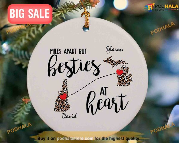 Bestie Christmas Ornament, Personalized Best Friend Ornaments Gifts