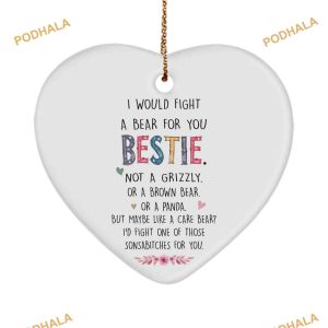 Bestie Heart Keepsake, Best Friend Ceramic Decor, Gift