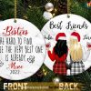 Besties Are Hard To Find Ornament, Best Friend Xmas Ornament