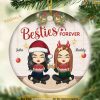 Besties Forever Christmas Ornament, Personalized Family Ornaments