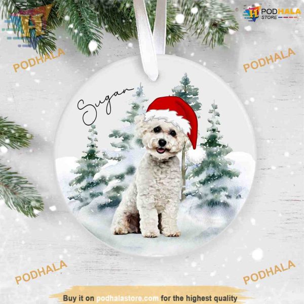 Bichon Frise Christmas Tree Ornament, Personalized Family Ornaments