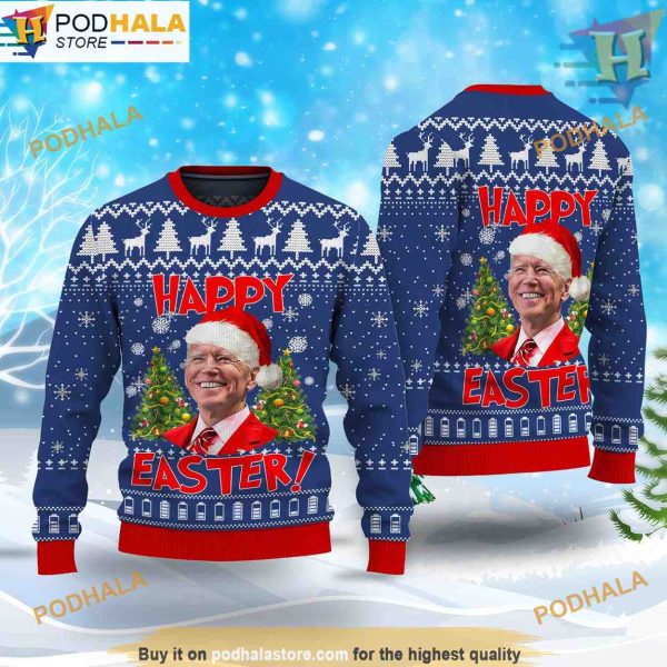 Biden Easter Ugly Christmas Sweater, Funniest Ugly Christmas Sweater