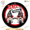 Biker Gnome Harley Metal Wreath Sign Ornament, Funny Christmas Ornaments