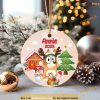 Bingo BlueyDad Christmas Ornament, Ceramic Bluey Family Decor