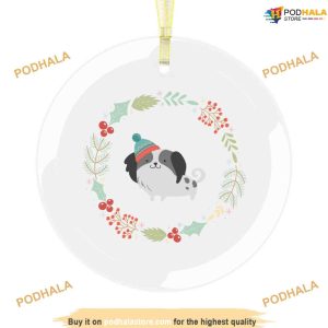 Black and White Shih Tzu Ornament, Dog Parent Gift