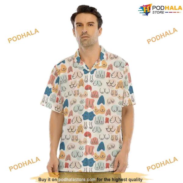 Boobs Funny Hawaiian Shirt For Women Men, Boobs On A Shirt