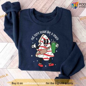 Boojee Out Here Lookin Like A Snack Sweatshirt, Little Debbie Christmas Tree Cake Shirt