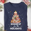Booked Up For The Holidays Book Christmas Tree Shirt, Xmas Gifts
