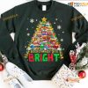 Books Christmas Tree Books Make You Bright Shirt