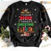 Bookshelf Christmas Tree Most Likely To Read Books Through Christmas Shirt