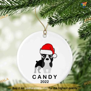Boston Terrier Ornament, Personalized Dog Christmas Gift