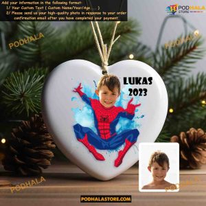 Boys Superhero Personalized Ornament Custom Christmas Spiderman 2