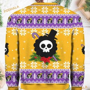 Brook One Piece Anime Christmas Sweater For Men Women 2