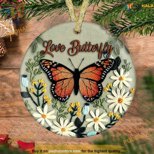 Butterfly Love Christmas Ornament, Friends Christmas Ornaments