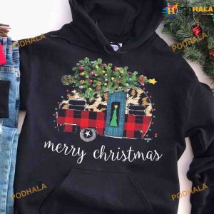 Camping Car Christmas Tree Merry Christmas Shirt