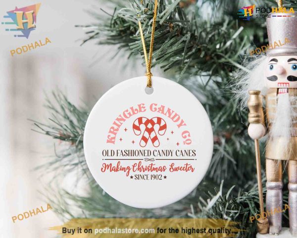 Candy Cane Christmas Ornament, Friends Christmas Ornaments