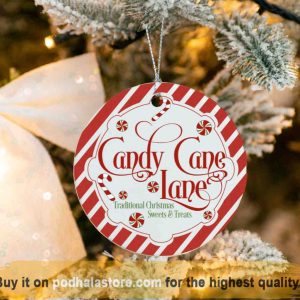 Candy Cane Lane Ceramic Tree Ornament, Family Christmas Ornaments