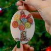 Candyland Ceramic Car Charm Ornament, Personalized Family Ornaments