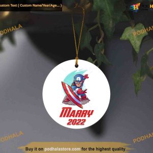 Captain America Superhero Ornament, Family Christmas Ornaments