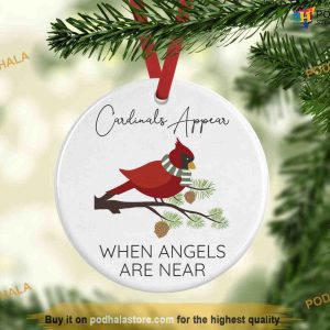 Cardinals Appear Memorial Ornament, Custom Family Ornaments