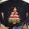 Cat Christmas Tree Shirt, Mistletoe Bell Christmas Gift