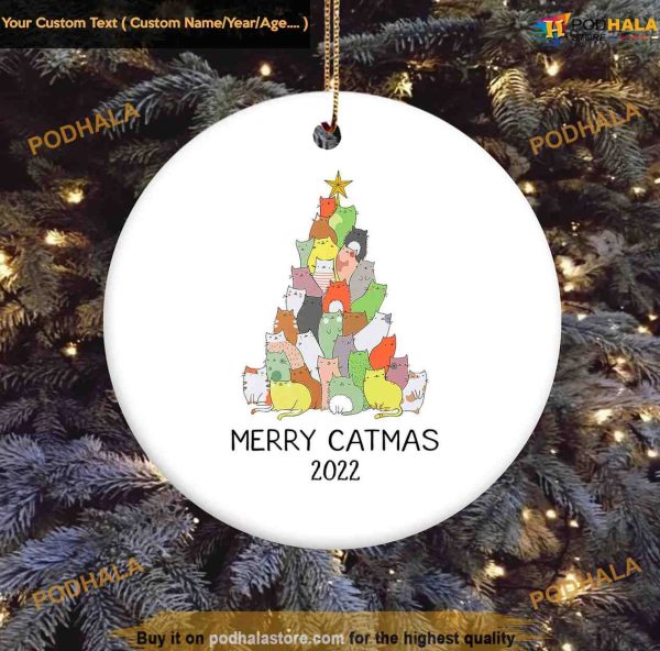 Catmas 2023 Festive Ornament, Friends Christmas Ornaments