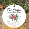 Celebrate First Christmas Personalized New Home Ornament