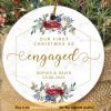 Celebrating Engagement, First Christmas Personalized Ornament