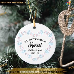 Celebrating First Married Christmas Ornament, Great Gift For Christmas Ornament