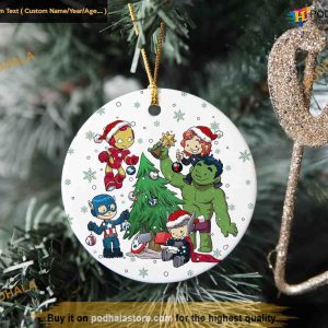 Chibi Avengers Christmas Ornament, Personalized Disney Xmas Decorations