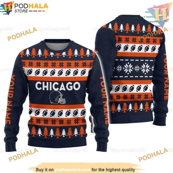 Chicago Personalized 3D Christmas Sweater, Friends Christmas Sweater
