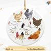 Chicken Farm Ceramic Ornament Friends Christmas Ornaments