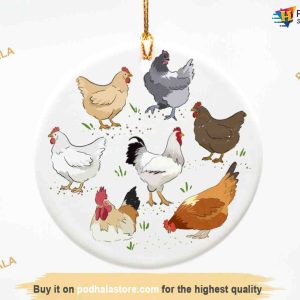 Chicken Farm Ceramic Ornament Friends Christmas Ornaments