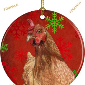 Chicken Snowflakes Christmas Ornaments Personalized Family Ornaments