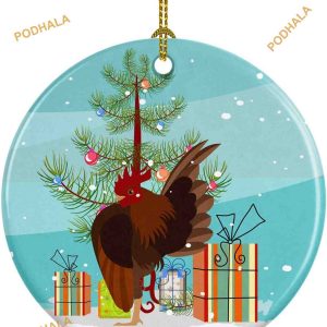 Chicken-Themed Christmas Ornament, Family Tree Decoration