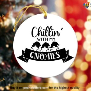 Chillin Gnomies Christmas Ornament, Funny Family Christmas Ornaments