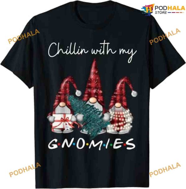 Chillin With My Gnomies Christmas Tree Shirt