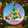 Chip & Dale Custom Christmas Ornament, Disney Xmas Decorations