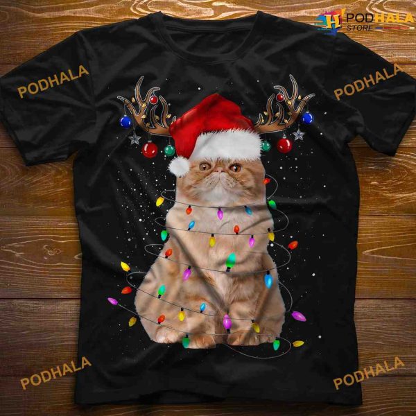 Chistmas Raindeer Persian Cat Merry Christmas Shirt, Gift For Persian Cat Lover