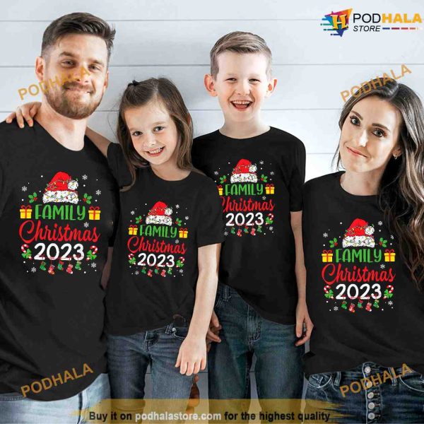 Christmas 2023 Family Matching Outfits Team Santa Elf Squad Shirt