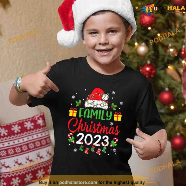 Christmas 2023 Family Matching Outfits Team Santa Elf Squad Shirt