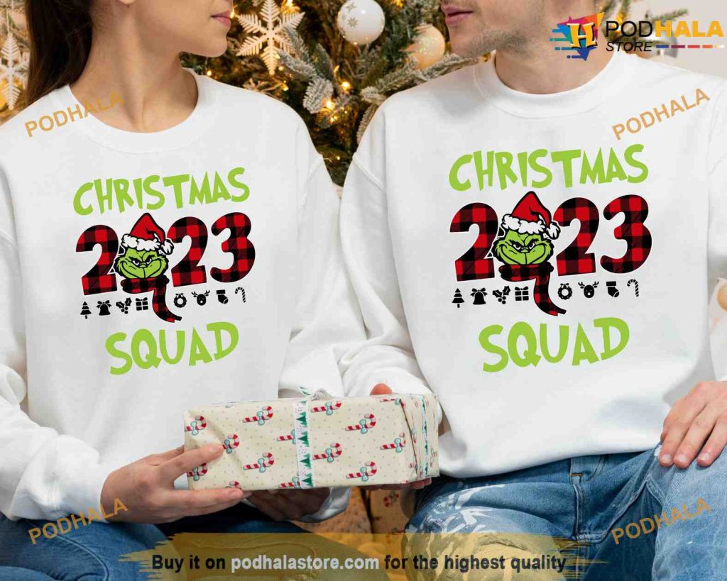 Christmas 2023 Squad Grinch Sweatshirt, Grinch Christmas Shirt