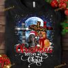 Christmas Begins With Christ Dachshund Leopard Plaid Christian Cross Shirt