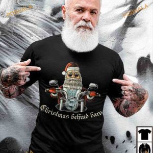 Christmas Behind Bars Biker Shirt For Motorcycle Lovers