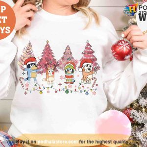 Christmas Bluey Family Shirt, Christmas Family Bluey Shirt Sweatshirt Hoodie, Funny Christmas Gift Ideas