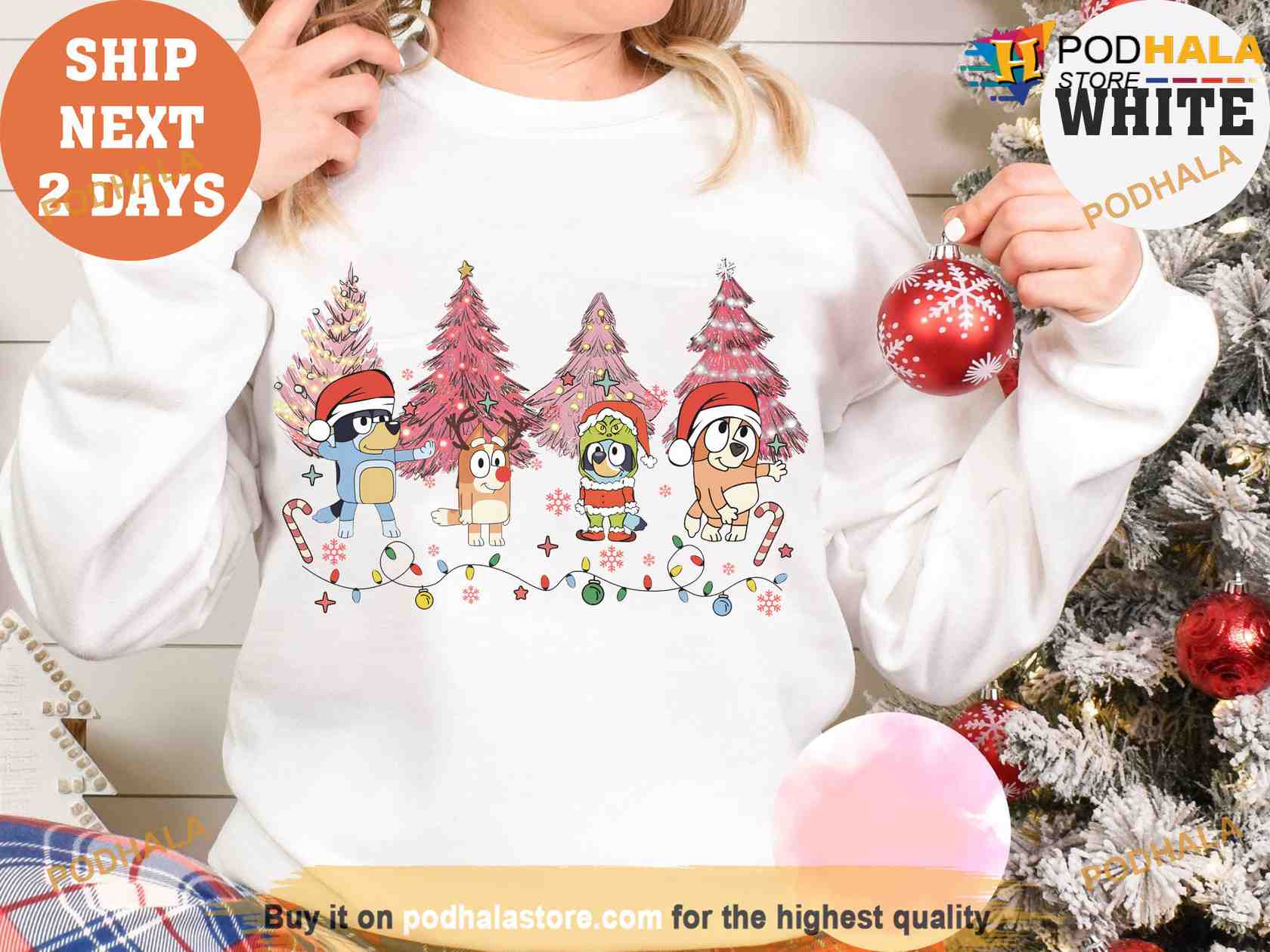 Bluey Family Funny Christmas Best Unisex T-shirt (S-5XL)