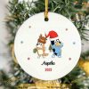 Christmas BlueyDad Ornament, Custom Bluey Decoration