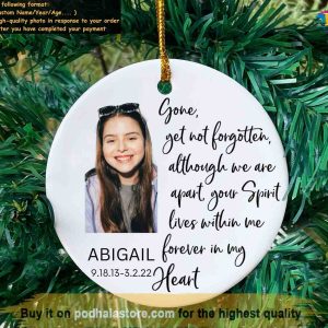 Christmas Ceramic Memory Ornament, Personalized Photo Ornaments