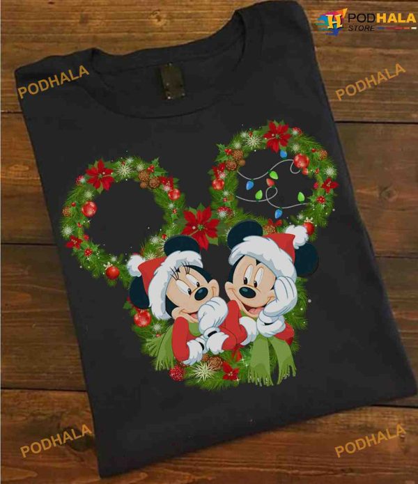 Christmas Day Mickey And Minnie Mouse Shirt, Santa Claus Mickey Mouse Tee
